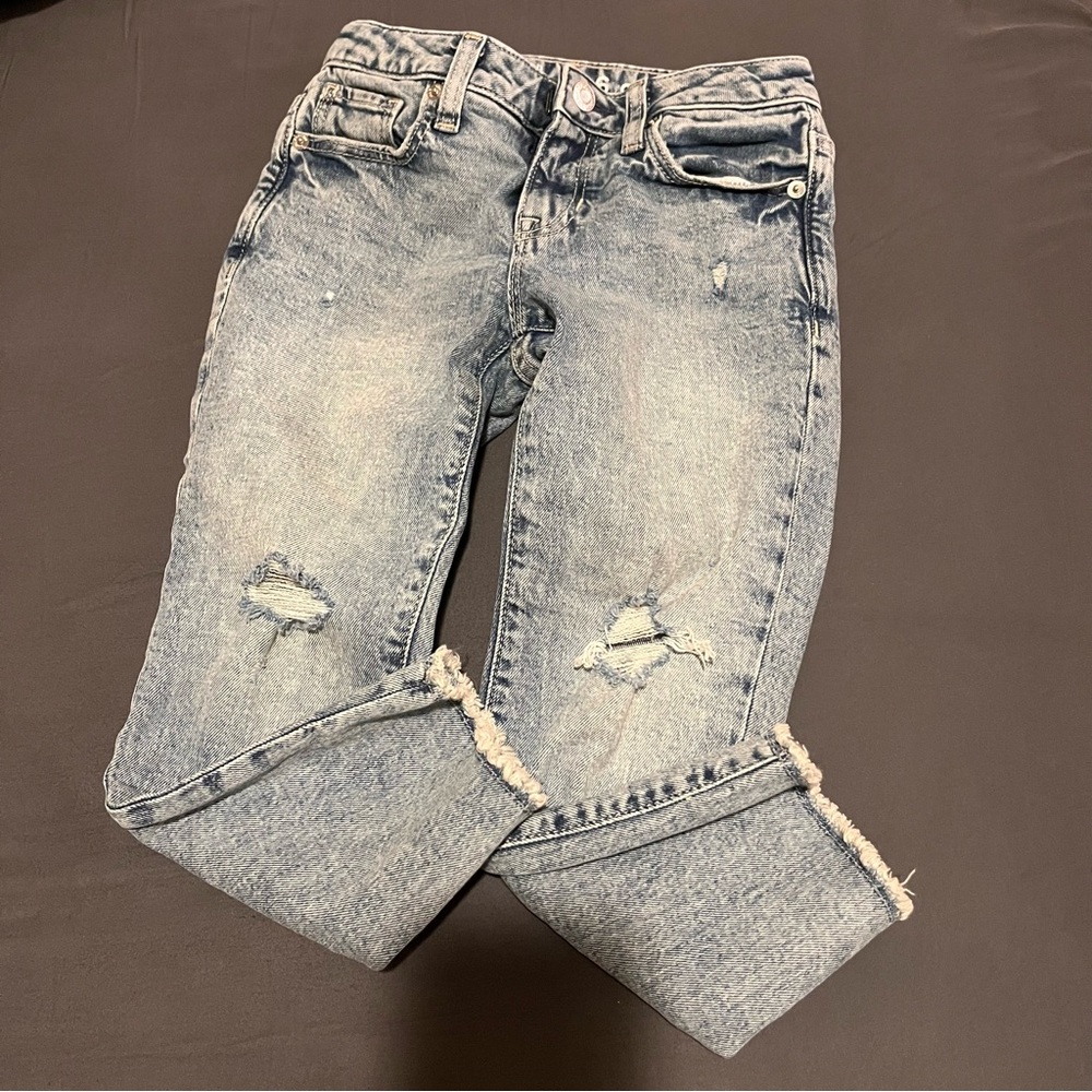 🦋 GAP Girlfriend Jeans - Ankle Light Wash Girls Jeans - Picture 2 of 5